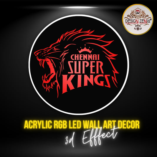 Chennai Super Kings Logo LED Light with 16 Color Remote