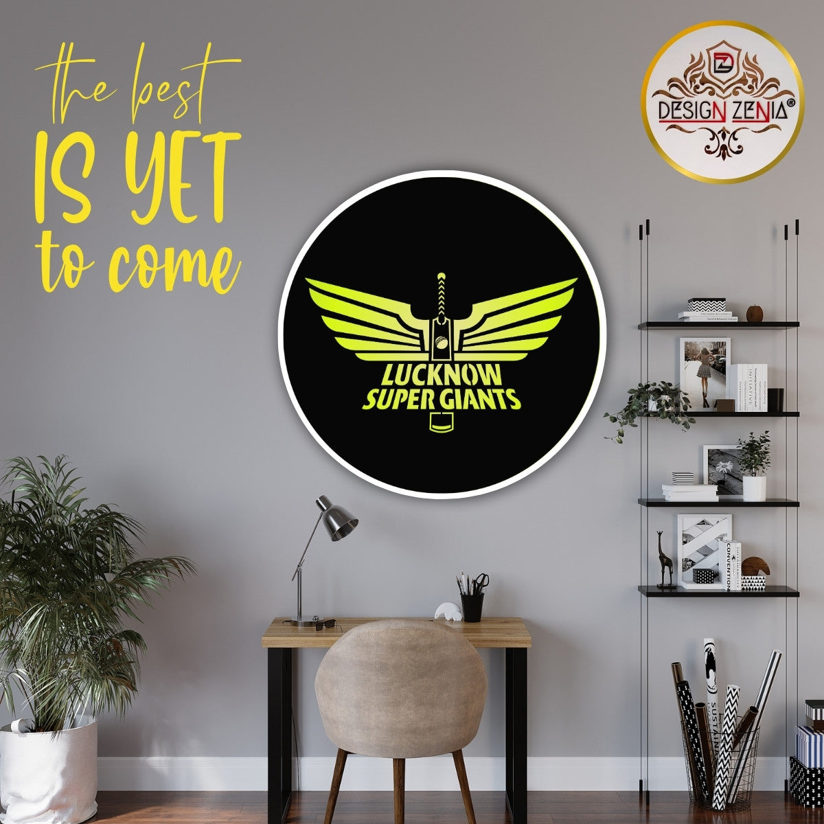 Lucknow Super Giants IPL Logo LED Wall Lighting for Cricket Lovers