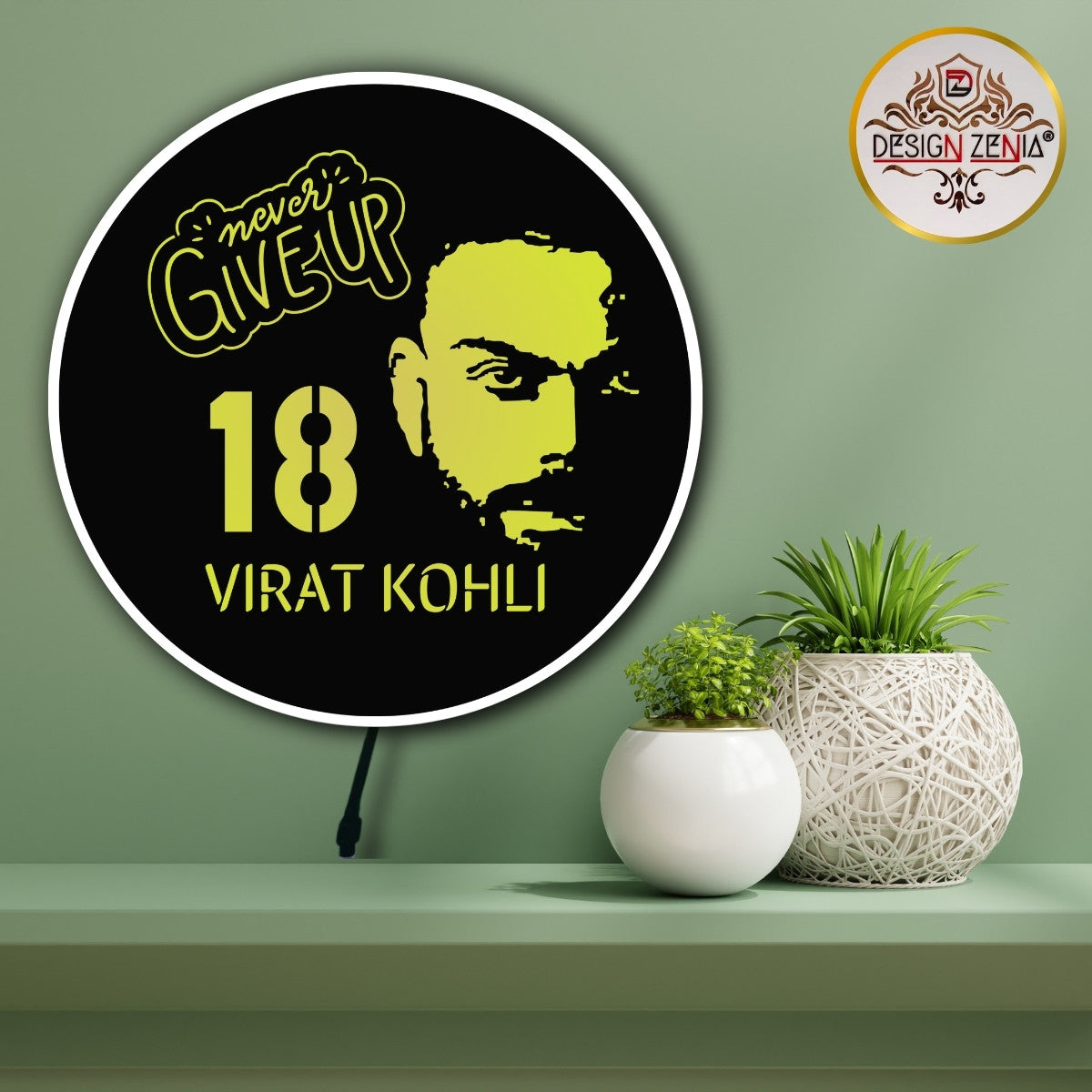 Limited Edition Virat Kohli LED Wall Art - Cricket Fan Must-Have