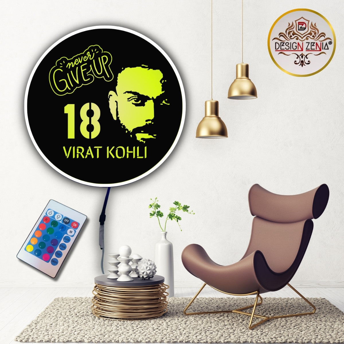 Virat Kohli Cricket Fans Wall Art LED - RCB Wall Decor