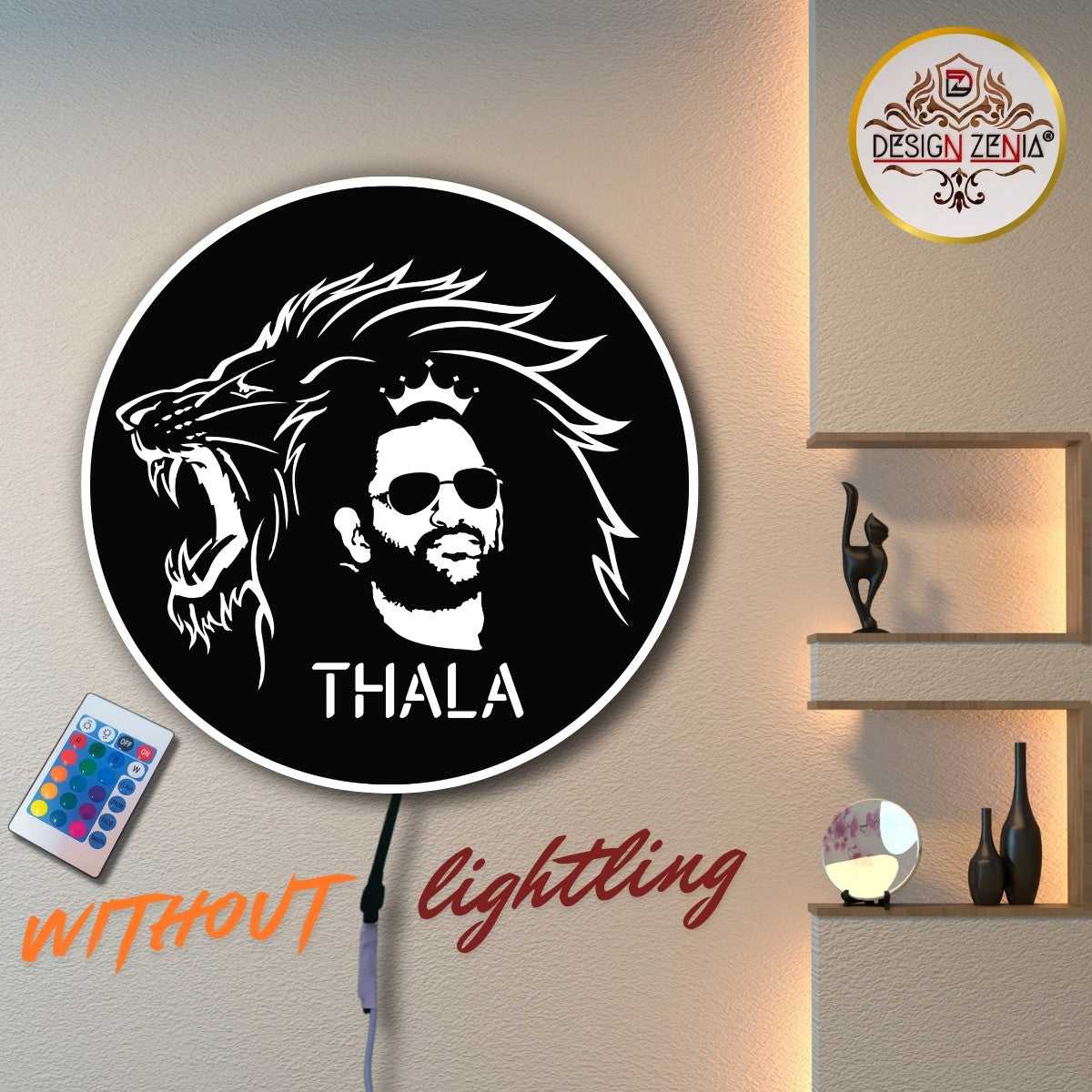 "CSK Thala Dhoni 3D LED Wall Decor ⚡ Majestic Cricket Room Setup!"