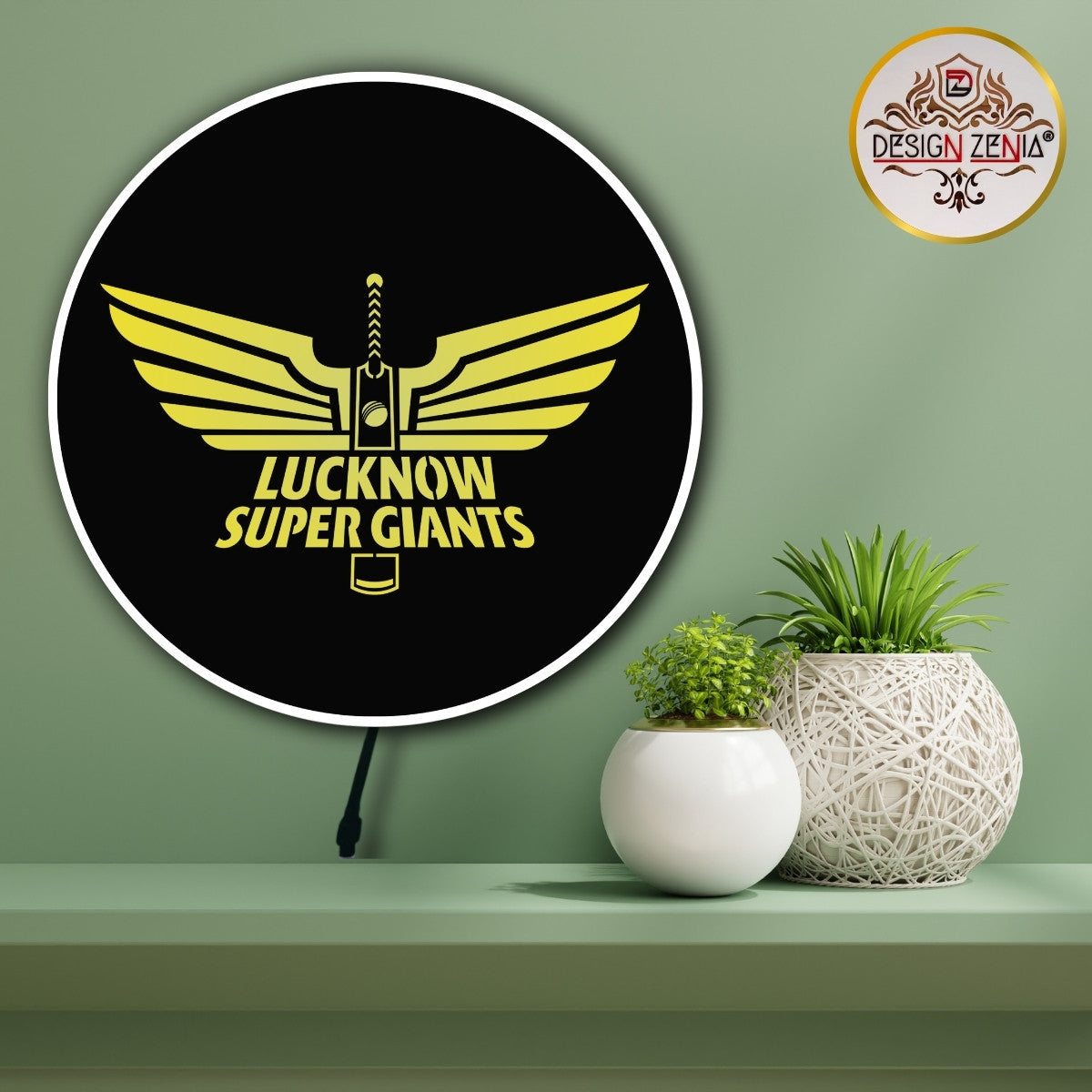 Design Zenia introduce Lucknow Super Giants LED Art for Home, Office & Clubs