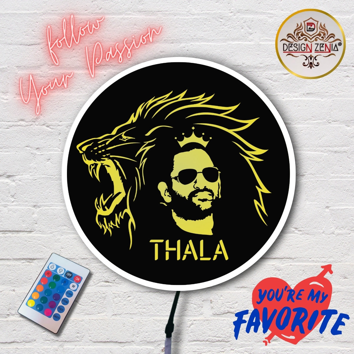 "Dhoni Wall Art RGB Cricket Edition ⚡ A Must-Have for CSK Supporters!"