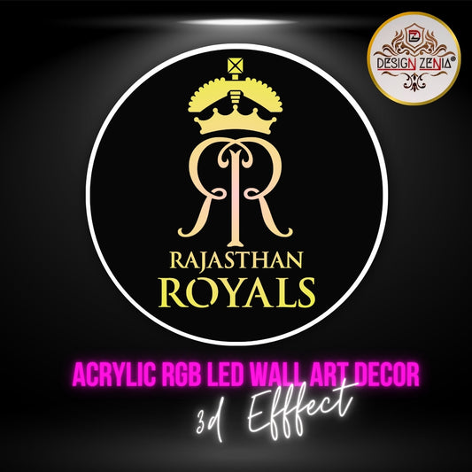 Rajasthan Royals LED Wall Art Decor with RGB Lighting
