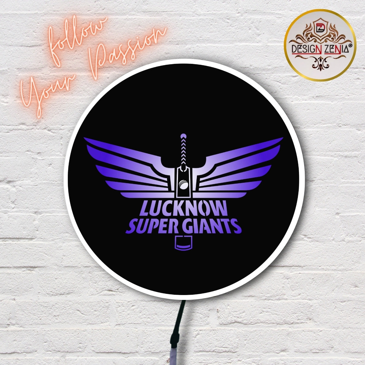 RGB LED Wall Art Decor ā Lucknow Super Giants Fans Edition