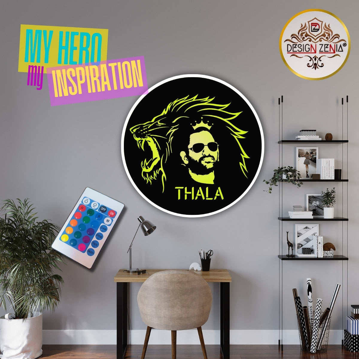 "Thala 7 Dhoni LED Signage ⚡ Exclusive Cricket Fan Collectible!"