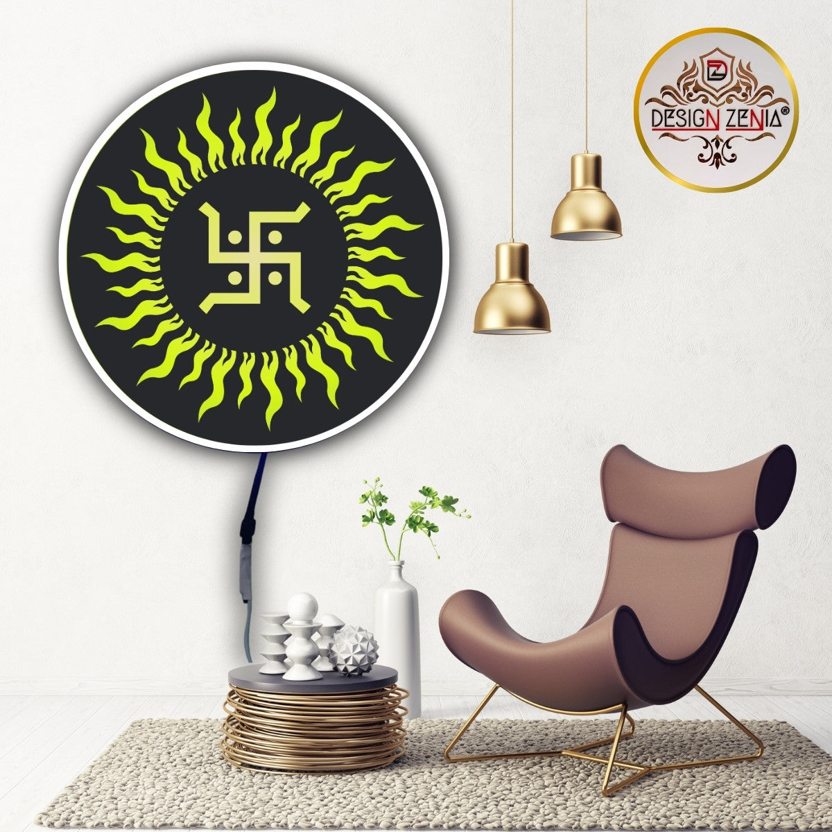 Vastu Energy Swastik RGB LED Decor – Spiritual Protection