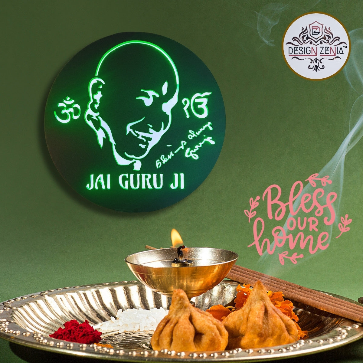 Guru Ji Led Wall Art for Home, Office, Mandir & Gurudwara
