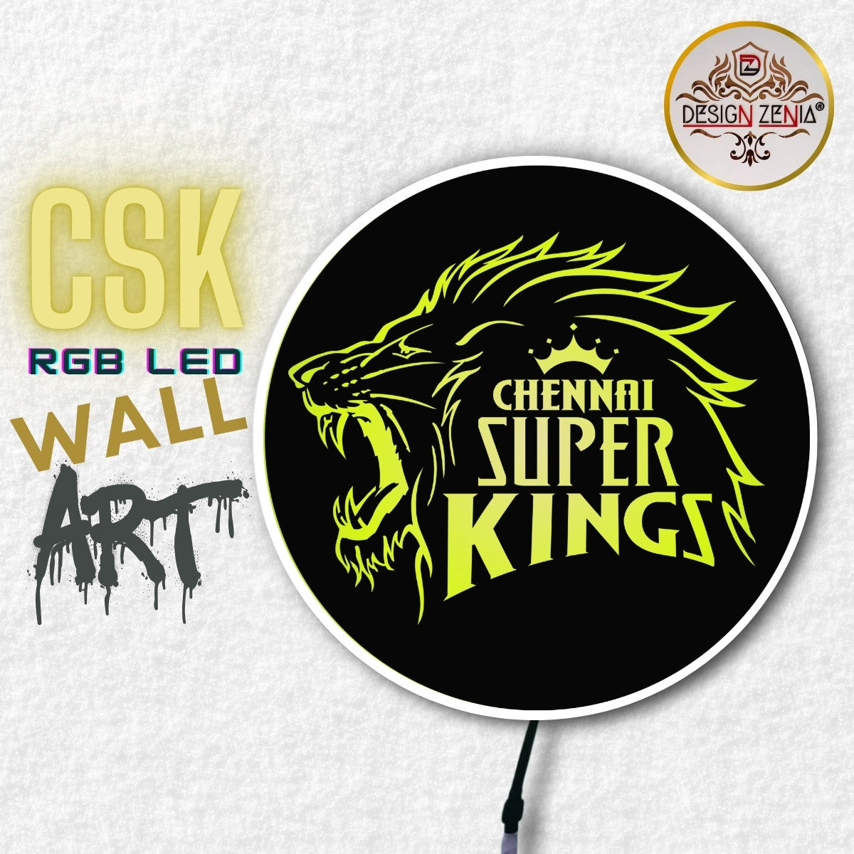 Best Cricket-Themed Home Decor – CSK RGB LED Wall Art