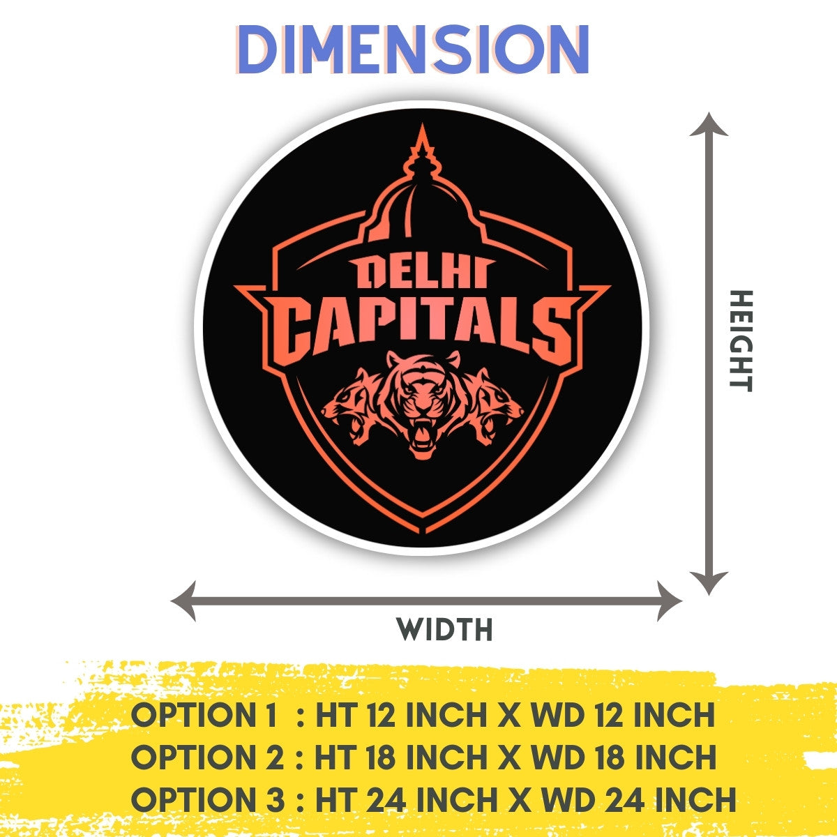 Delhi Capitals IPl Logo Wall Art Lighting by Design Zenia