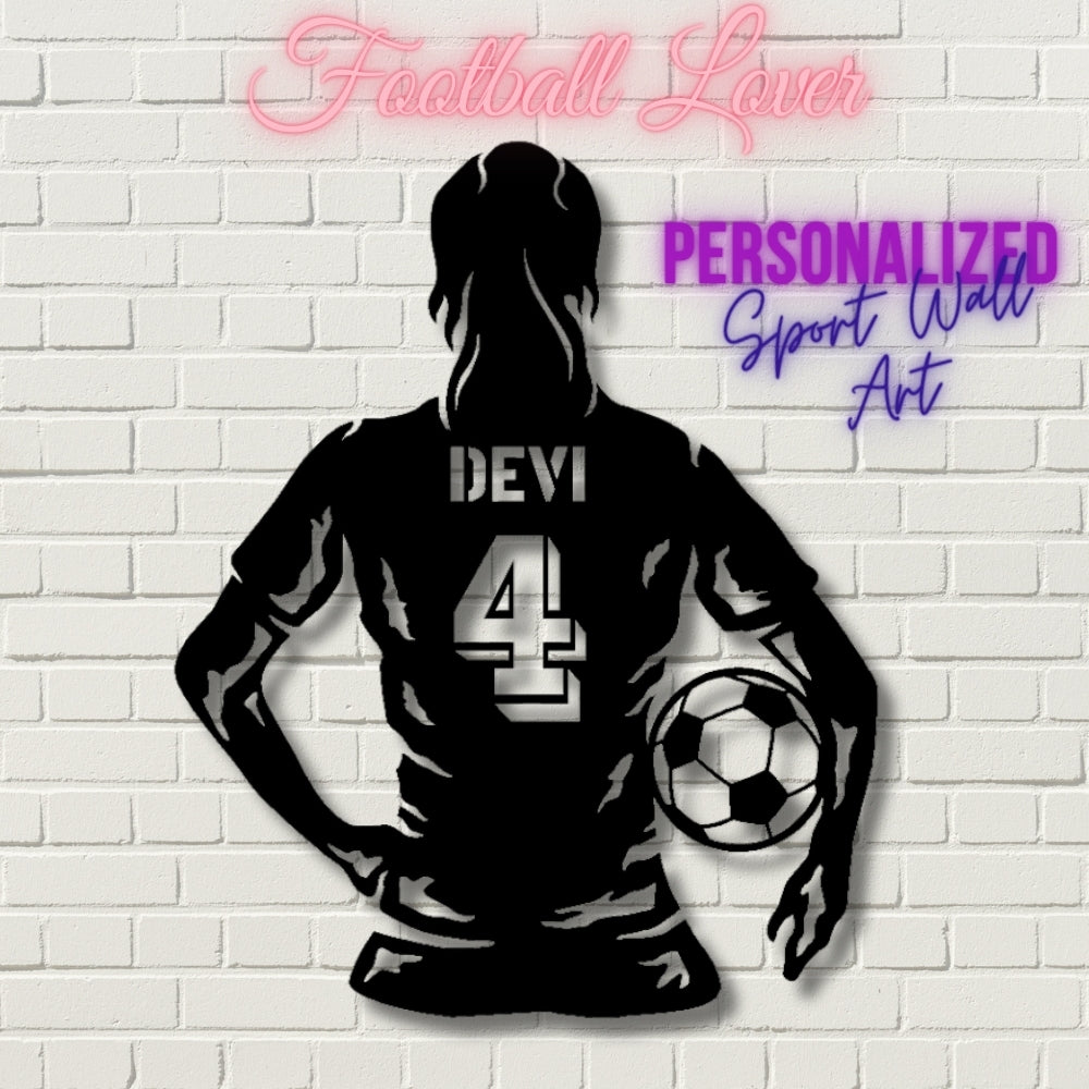 Motivational female sports wall decor