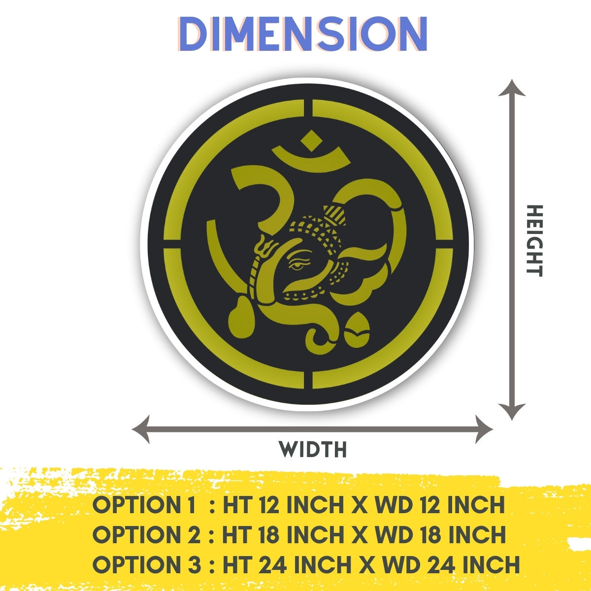  Hindu God Ganesha LED Wall Art with Remote & Color Options