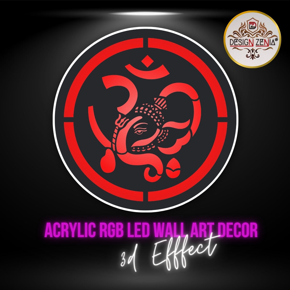Ganesha RGB LED Light Art for Temples & Meditation Rooms