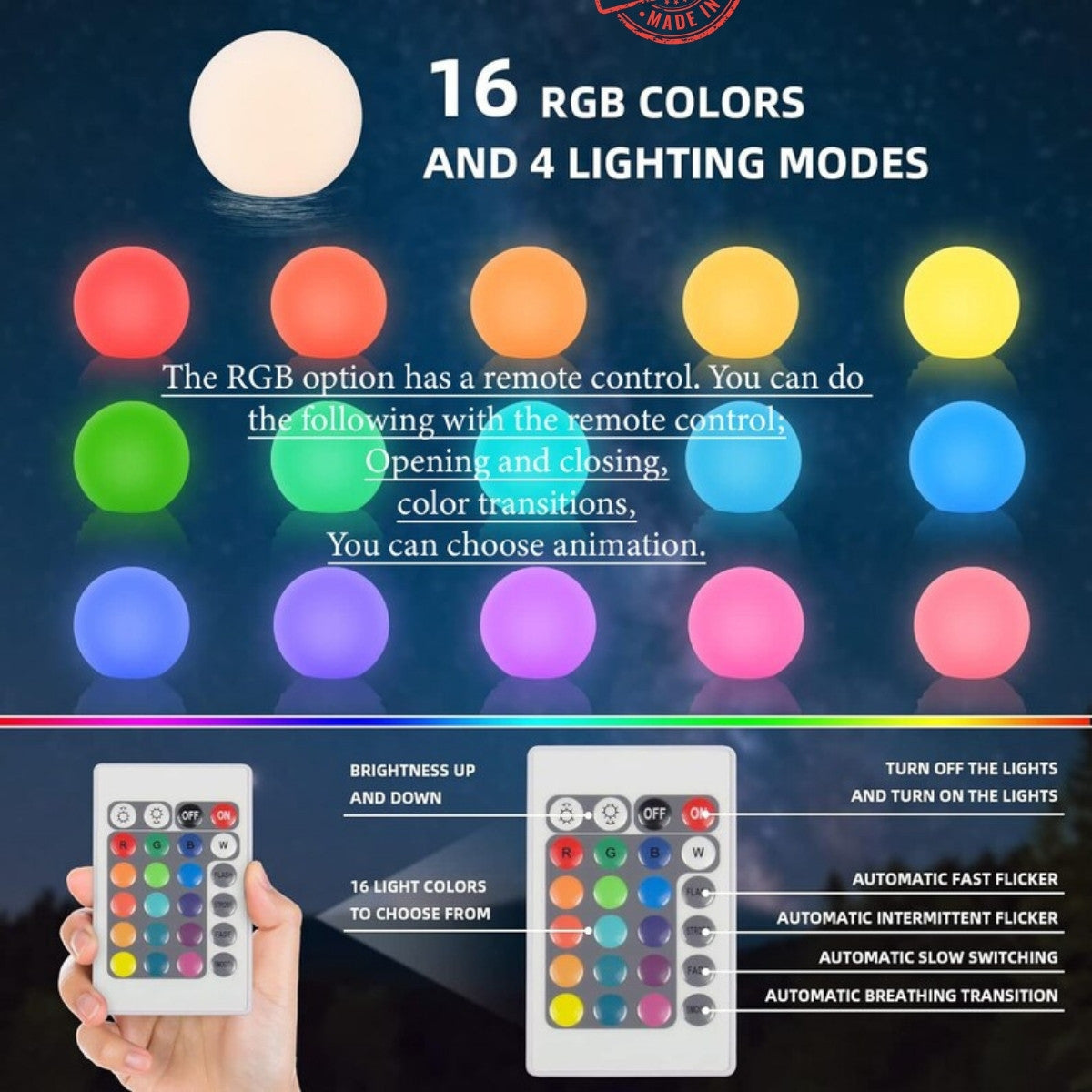Unique LED Acrylic Artwork with wireless remote