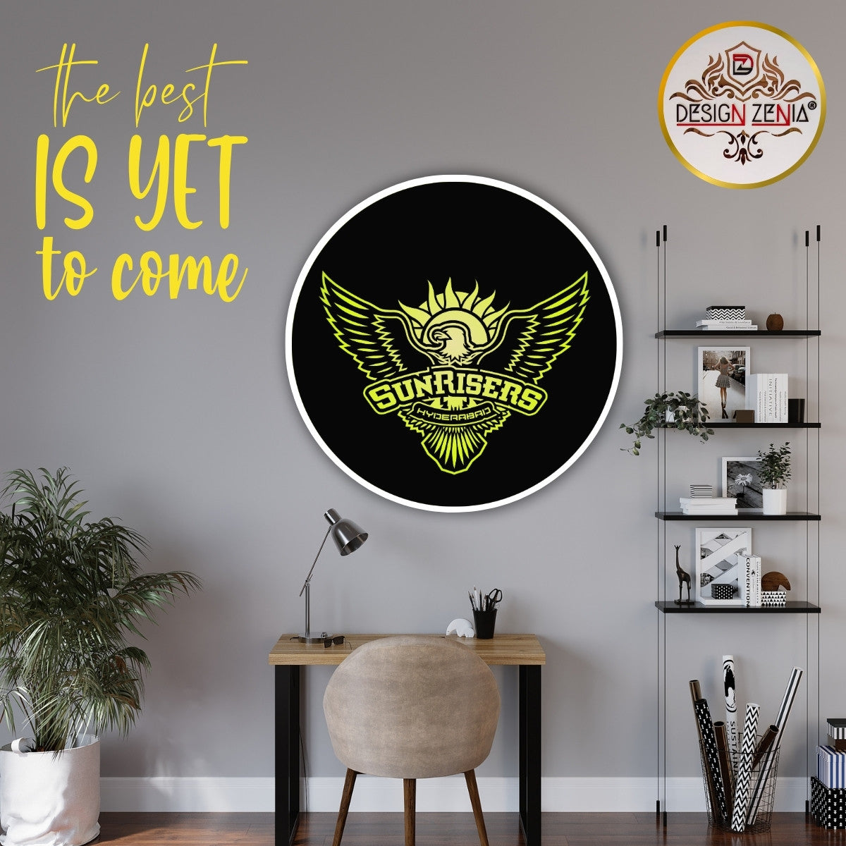 Sunrisers Hyderabad IPL Logo LED Wall Lighting for Cricket Lovers