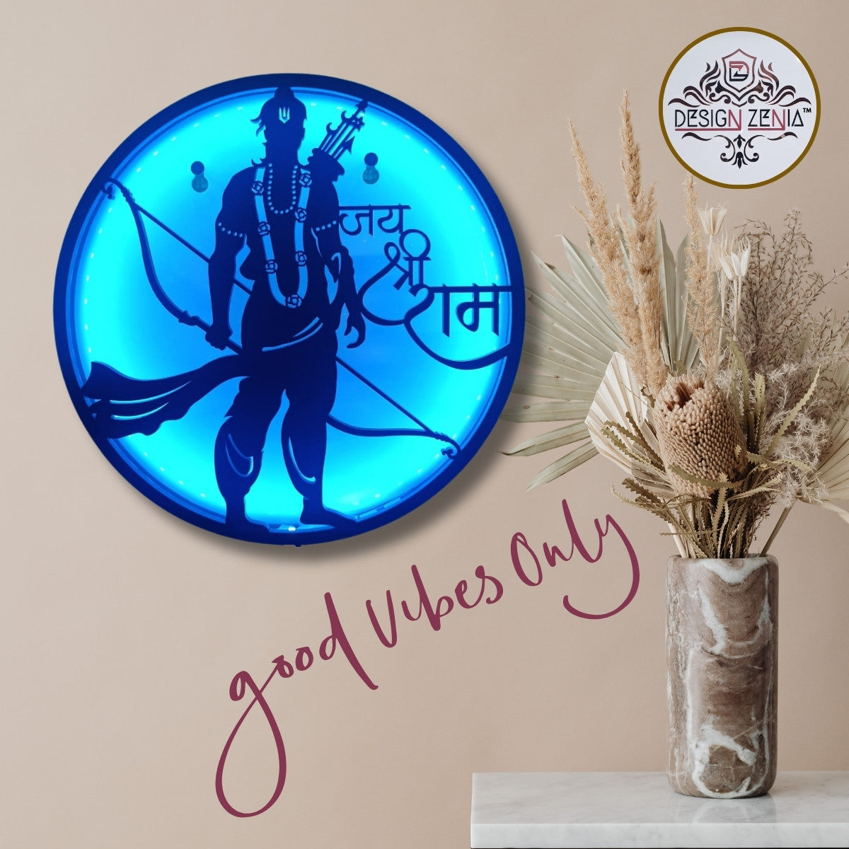 Ram Ji RGB LED Light Art for Temples & Meditation Rooms