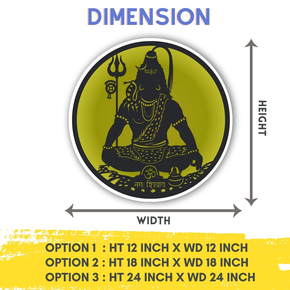 Shiva LED Wall Art for Meditation & Temple Spaces