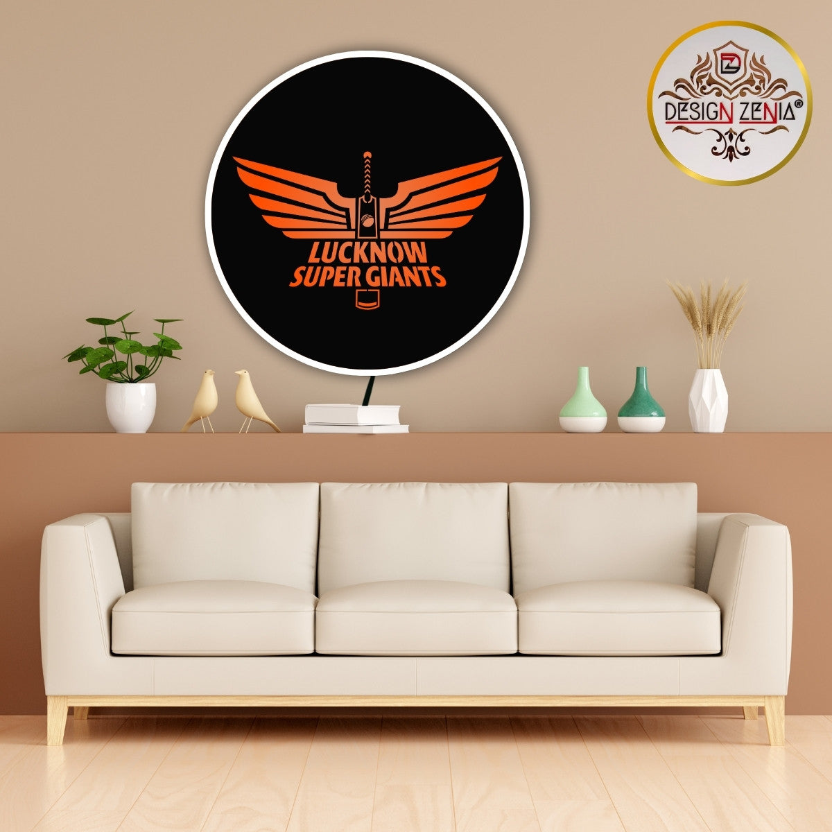 Lucknow Super Giants Acrylic LED Wall Light – Premium Quality