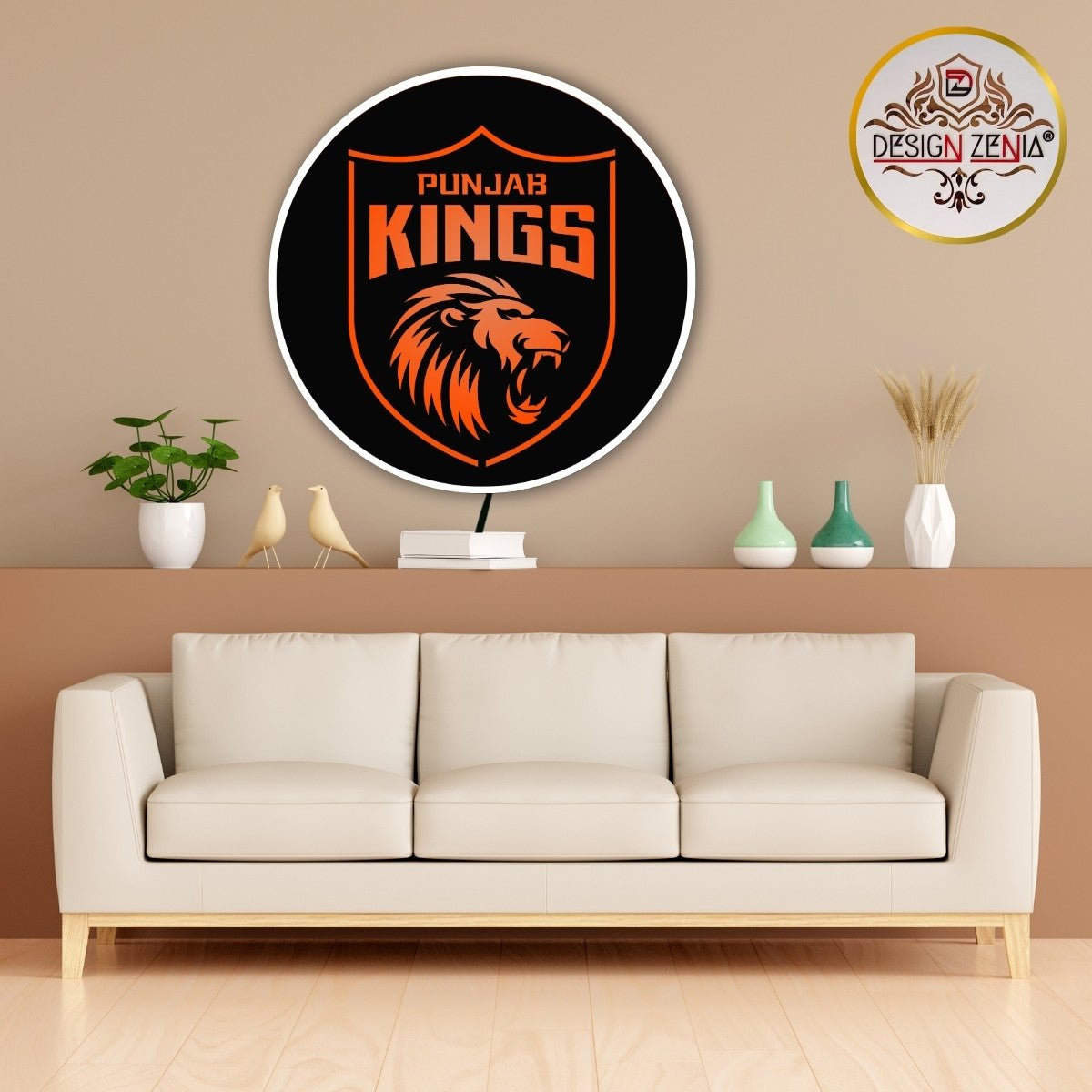 Punjab Kings Acrylic LED Wall Light – Premium Quality