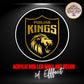 Punjab Kings IPL Logo LED Wall Light with 16 Colors by Design Zenia