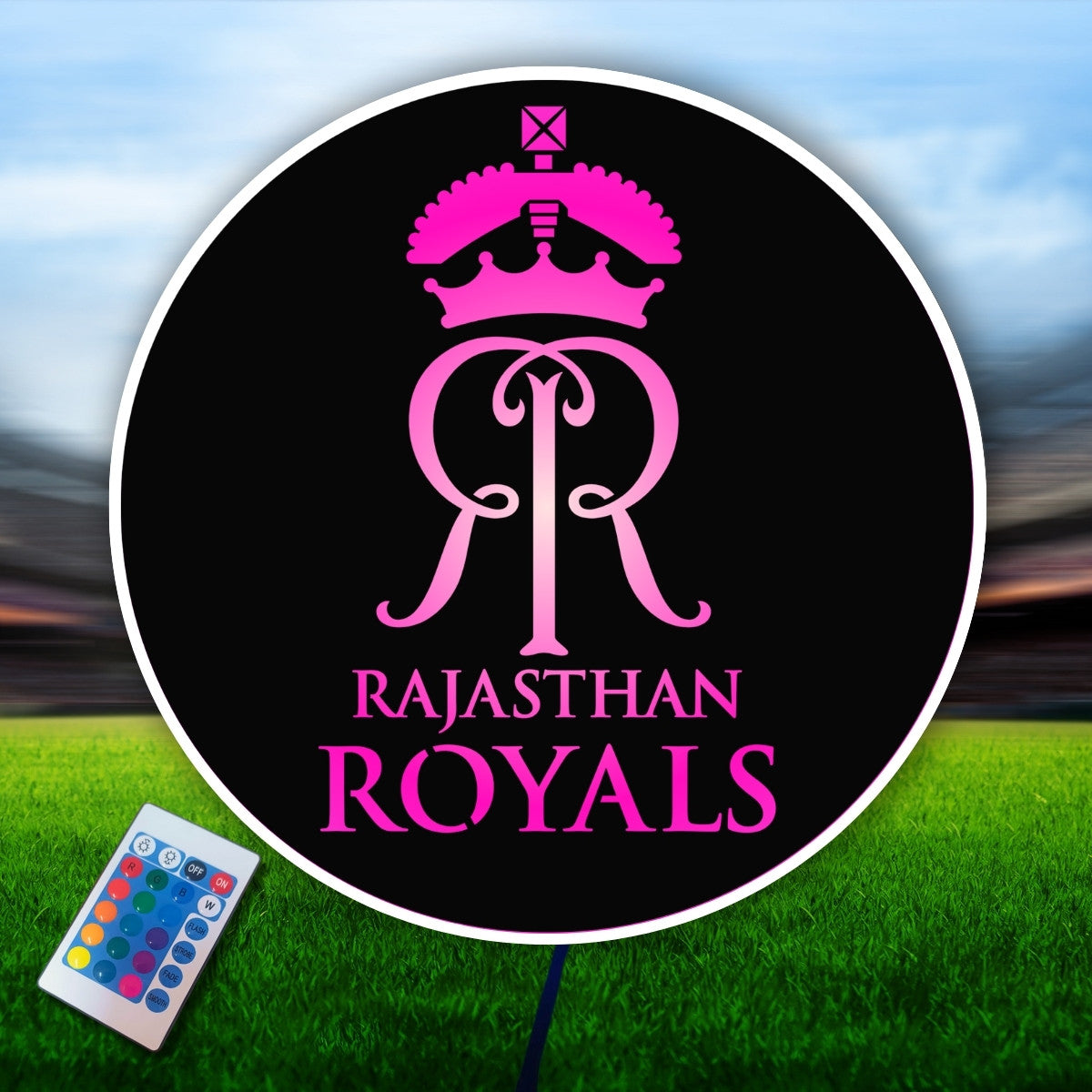 Rajasthan Royals IPL Logo LED Wall Light with 16 Colors