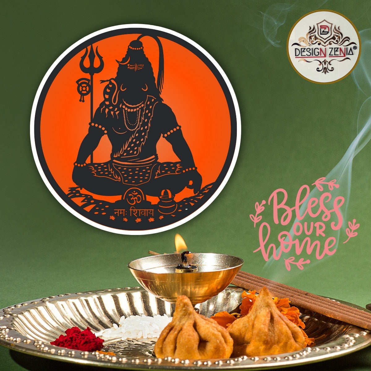 Artistic Shiva LED Wall Art for Spiritual Spaces
