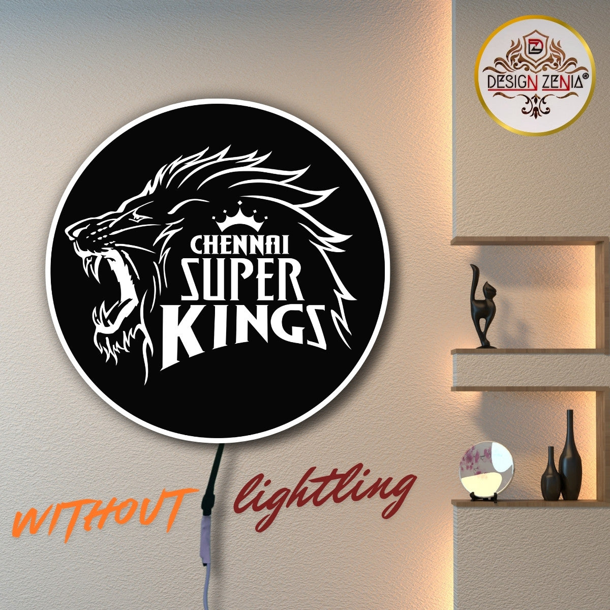 MS Dhoni Inspired CSK LED Wall Art – Stadium Vibe