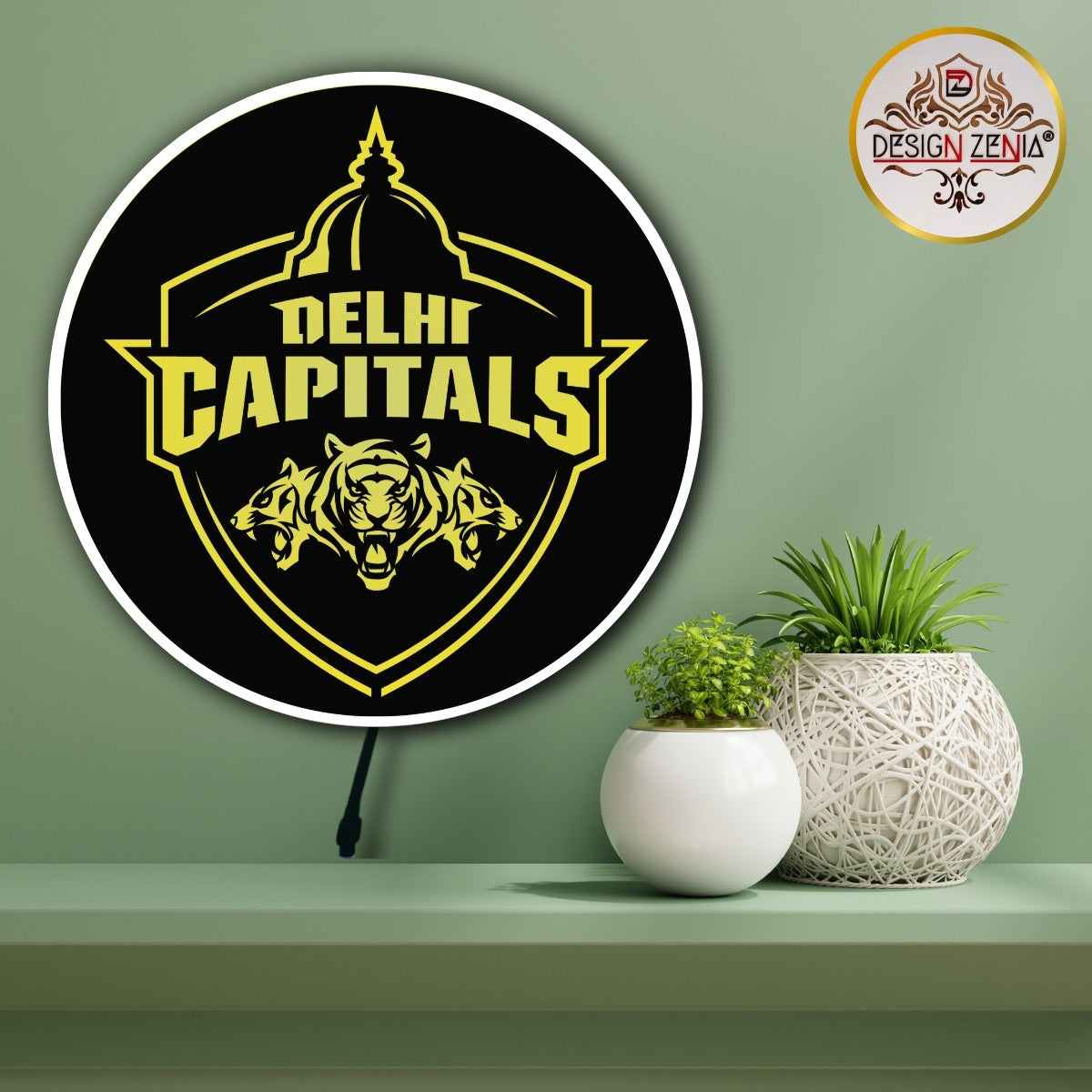 Design Zenia Delhi Capitals LED Art for Home & Office