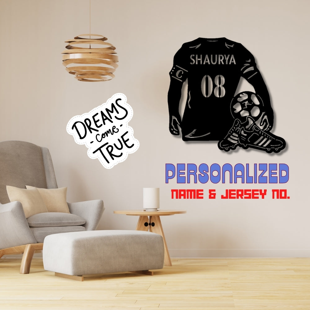 Unique personalized football wall hanging design