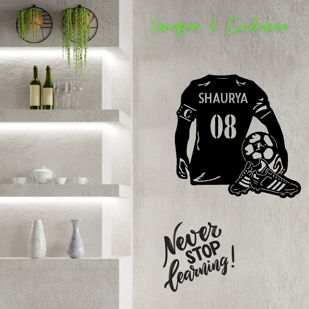 Room décor for football players – custom wall art