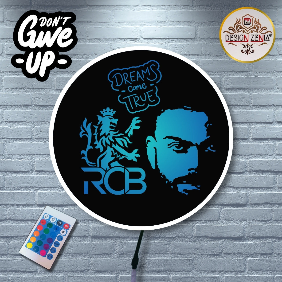 Premium LED Wall Frame of King Kohli