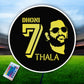 "MS Dhoni Thala LED Wall Art ⚡ Must-Have Decor for True CSK & Cricket Fans | 16-Color RGB LED | Premium Acrylic | Wireless Remote"

