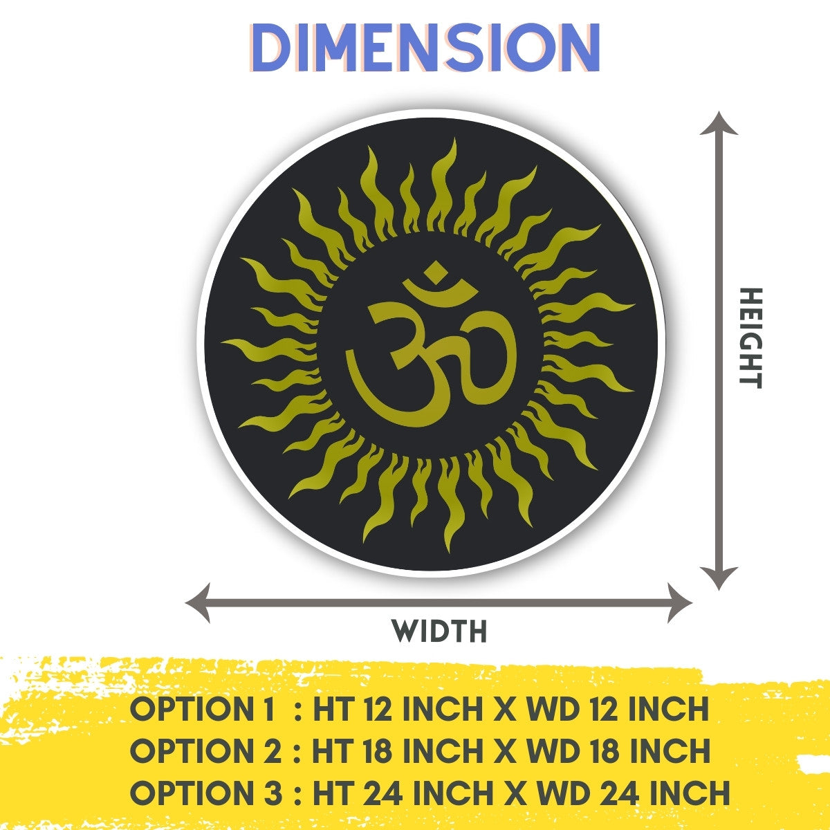 Mystic OM Symbol RGB LED Wall Hanging with Different Sizes