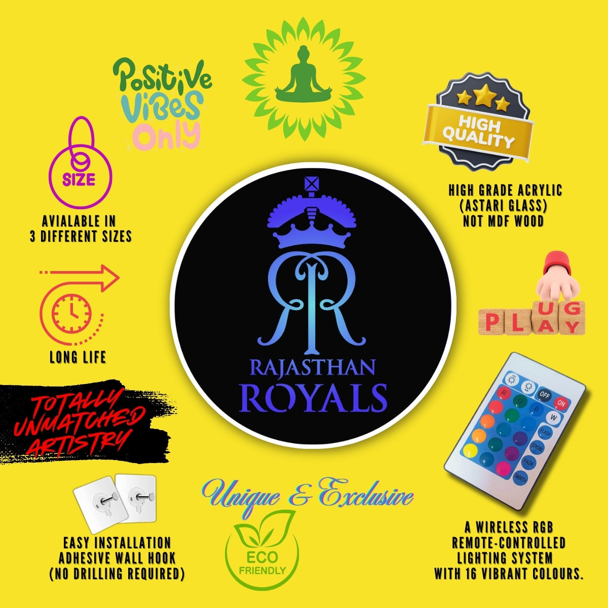 Rajasthan Royal IPl Premium Logo with Features