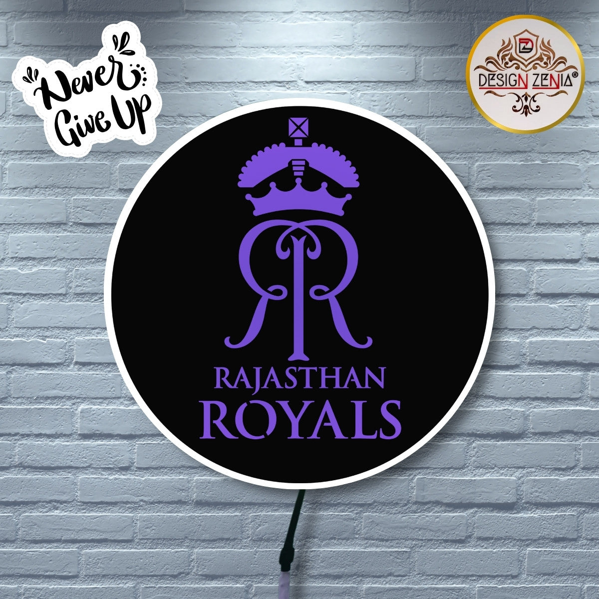 Premium Rajasthan Royals LED Decor Light for Cricket Fans