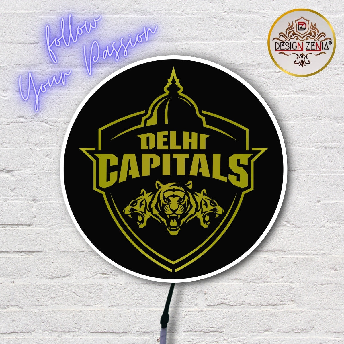 RGB LED Wall Art Decor – Delhi Capitals Edition