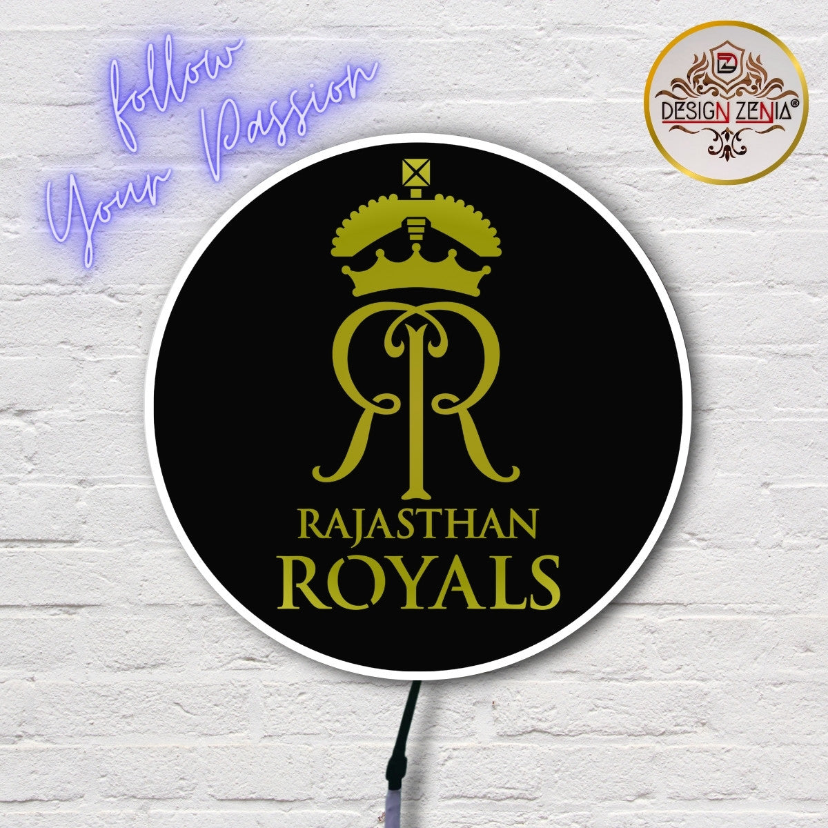 RGB LED Wall Art Decor – Rajasthan Royals Edition