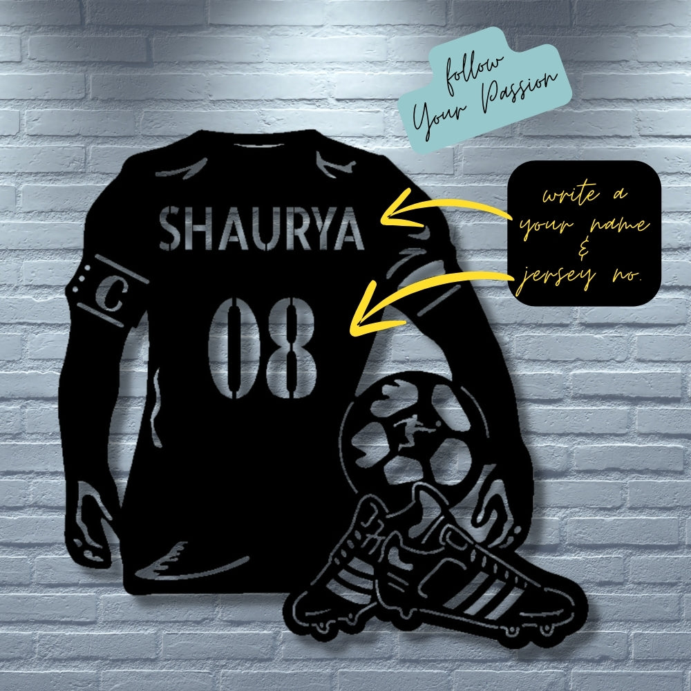 Sports wall decor with personalized player name