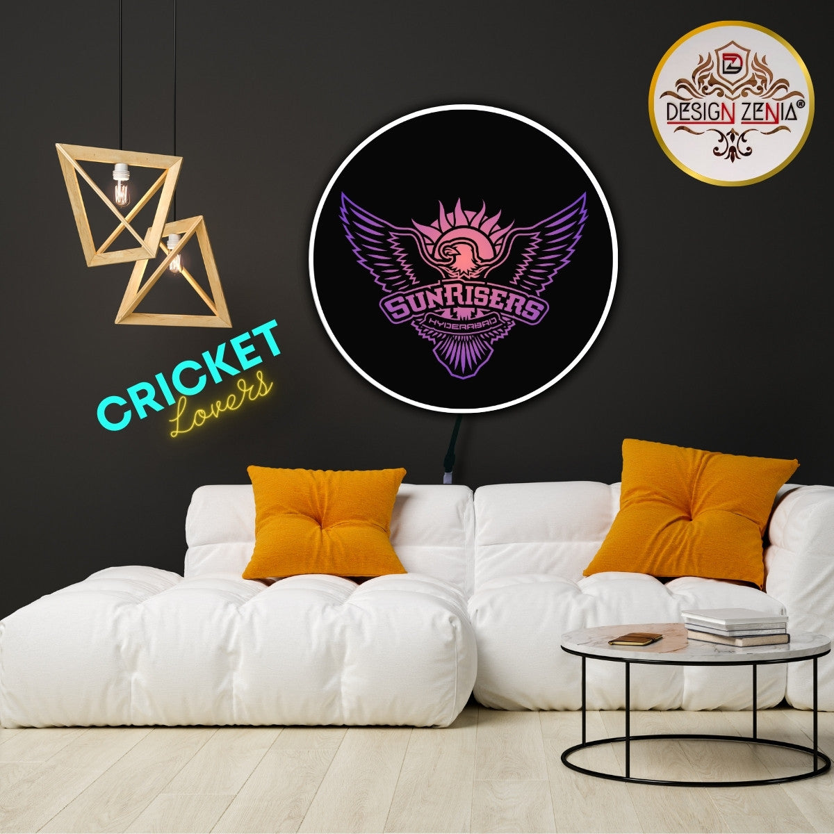 Unique and elegant Cricket IPl LOGO LED Wall Art Decor 