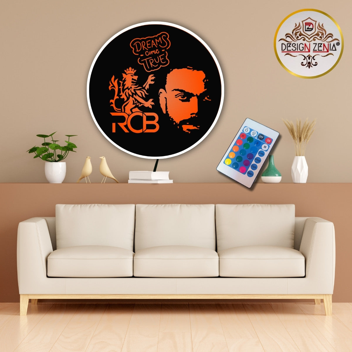 RGB LED Remote Wall Art of Virat Kohli’s RCB Journey